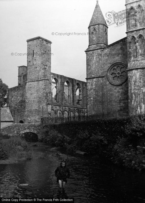 Photo of St Davids, Paddling Near The Cathedral 1953