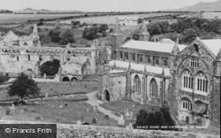 Palace Ruins And Cathedral c.1955, St Davids
