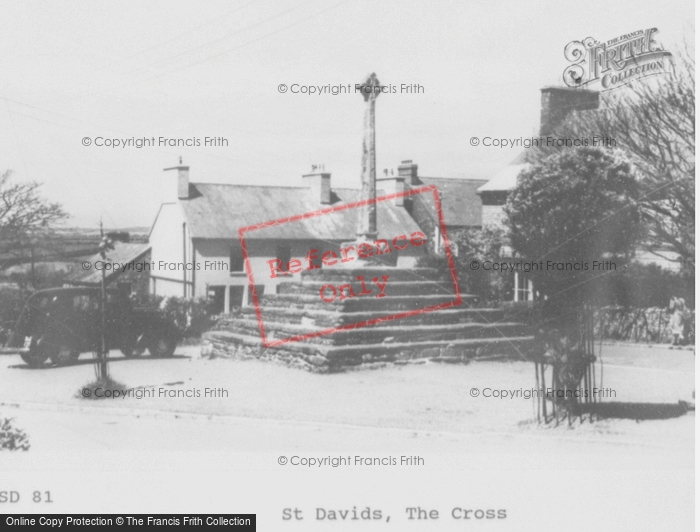 Photo of St Davids, The Cross c.1955
