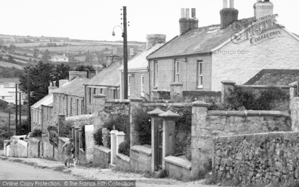 Photo of St Day, Walking The Dog Up Vogue Hill c.1955