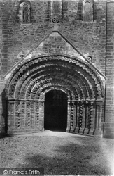 The Church Porch, Norman Door 1890, St Germans