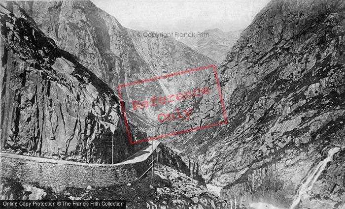 Photo of St Gotthard Pass, View From Pont Du Diable c.1875