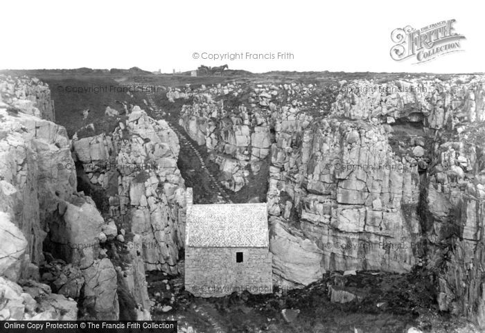 Photo of St Govan's Head, Chapel And Steps 1893