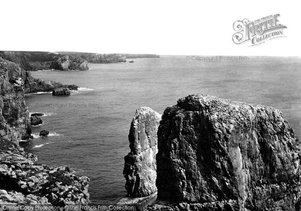 Photo of St Govan's Head, Stack Rocks 1890