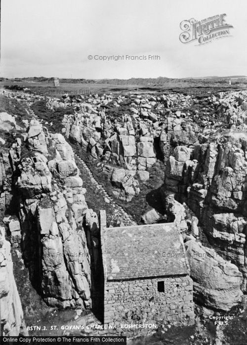 Photo of St Govan's Head, The Chapel c.1955
