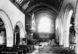 Church Interior 1895, St Issey