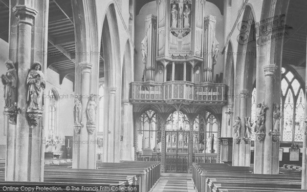 Photo of St Ives, All Saints Church Interior 1925