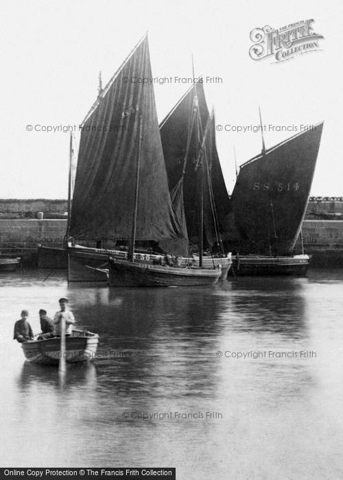Photo of St Ives, Boats In The Harbour 1892