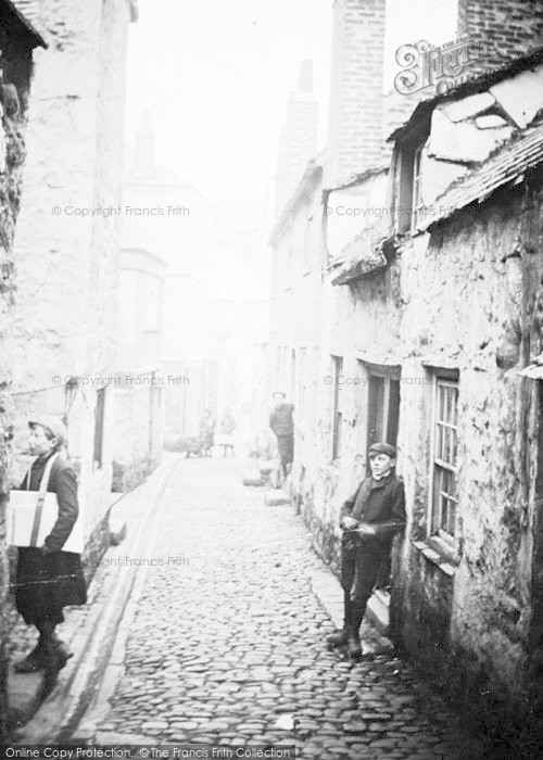 Photo of St Ives, Boys In Back Lane 1908