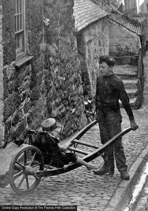 Photo of St Ives, Boys With Barrow, Bailey's Lane 1906