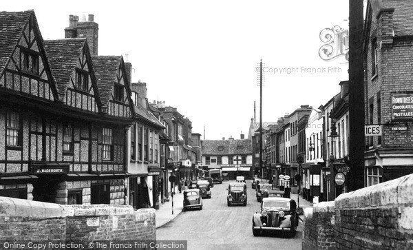Photo of St Ives, Bridge Street c.1955