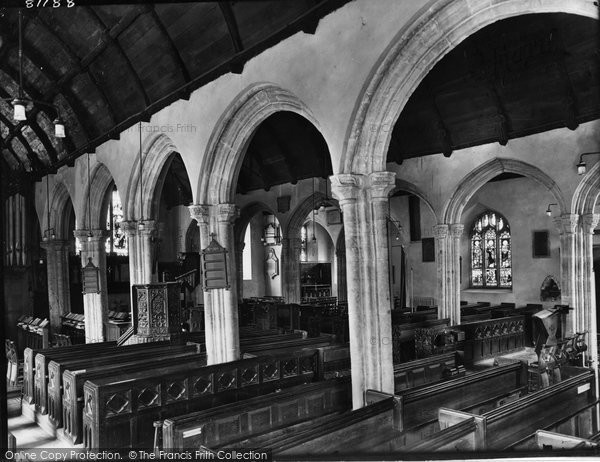 Photo of St Ives, Church Across Nave 1928