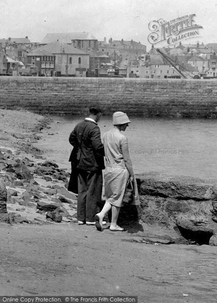 Photo of St Ives, Couple At Westcott's Quay 1927