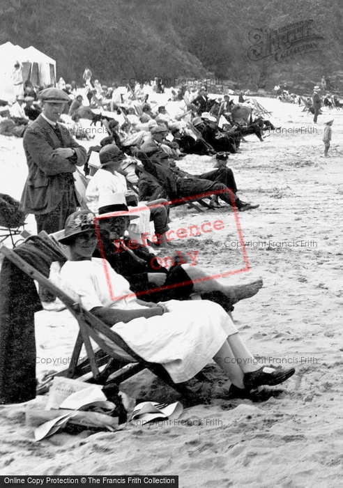 Photo of St Ives, Deckchairs On Porthminster Beach 1925