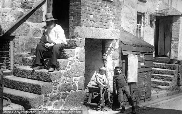 Photo of St Ives, Fishermen's Quarters, Back Road East 1906
