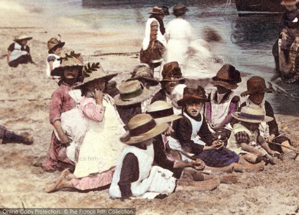 Photo of St Ives, Girls On The Beach 1890