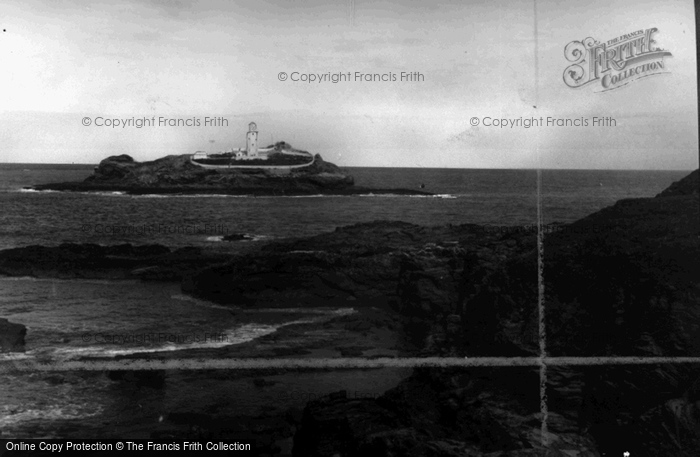 Photo of St Ives, Godrevy Lighthouse c.1955