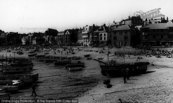 Photo of St Ives, Harbour Beach c.1960
