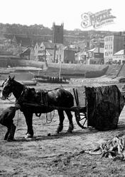Horse And Cart By Fishing Catch 1925, St Ives