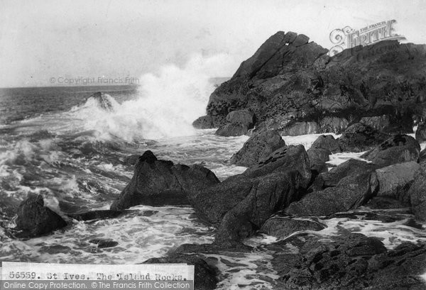 Photo of St Ives, Island Rock 1906