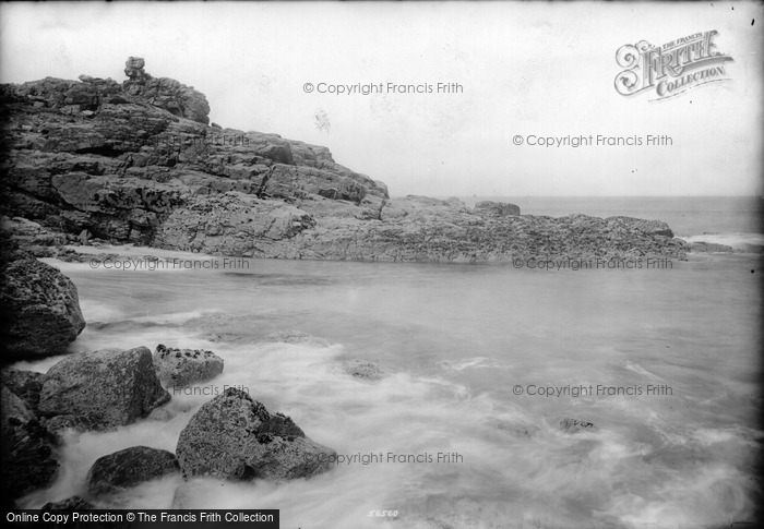 Photo of St Ives, Man's Head Rock 1906