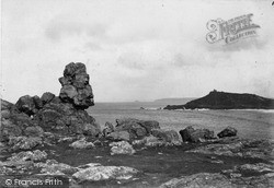 Man's Head Rock And Island c.1880, St Ives