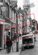Market Hill, Man On Crutches c.1965, St Ives