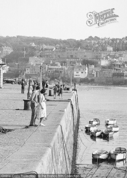 Photo of St Ives, Onlookers At The Slipway c.1960