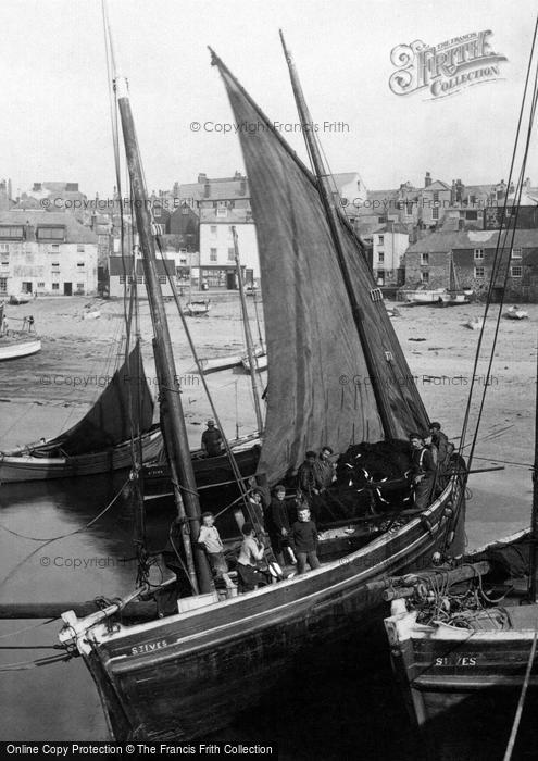 Photo of St Ives, Pilchard Boats 1908