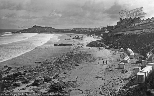 Photo of St Ives, Porthmeor Beach 1922