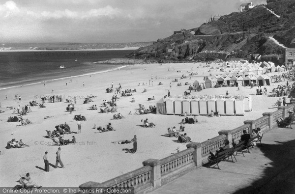 Photo of St Ives, Porthminster Beach And Point c.1955
