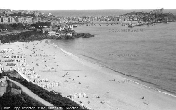 Photo of St Ives, Portminster Beach c.1955