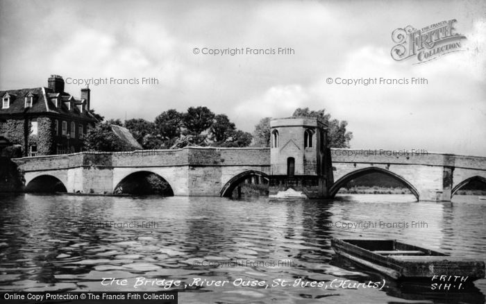 Photo of St Ives, River Ouse And Bridge c.1955