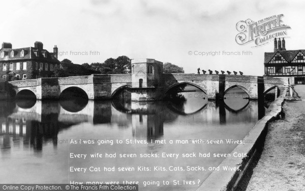 Photo of St Ives, The Bridge c.1950