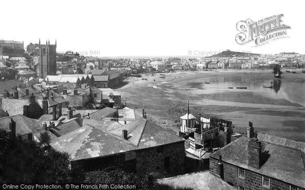 Photo of St Ives, The Harbour 1890
