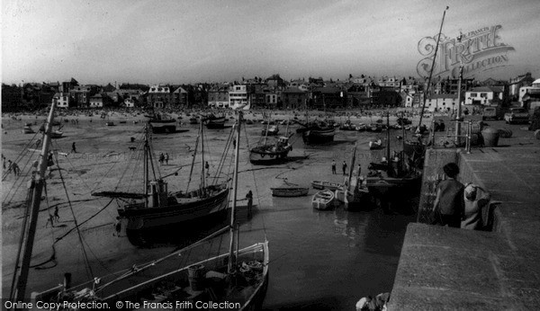 Photo of St Ives, The Harbour At Low Tide c.1960