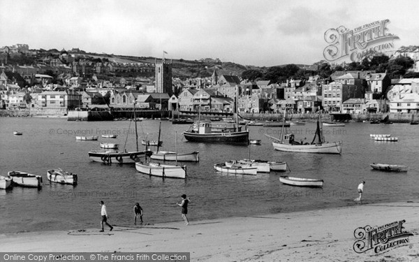 Photo of St Ives, The Harbour c.1955