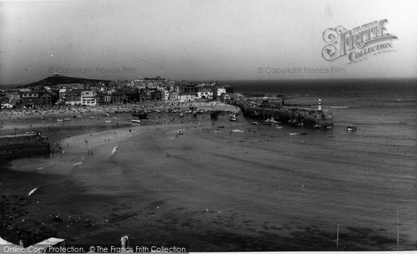 Photo of St Ives, The Harbour c.1960