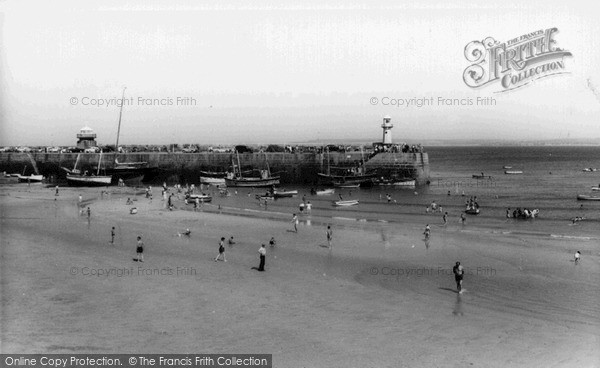 Photo of St Ives, The Harbour Entrance c.1960