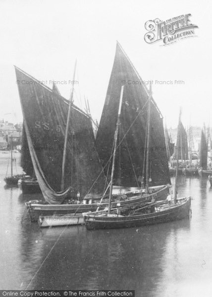Photo of St Ives, The Harbour, Fishing Boats 1892