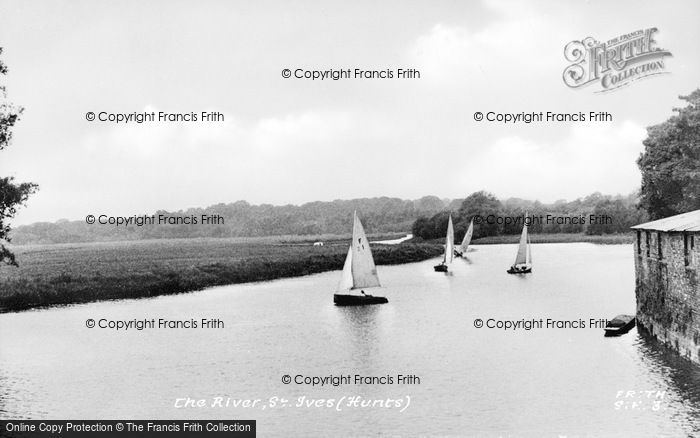 Photo of St Ives, The River Ouse c.1955