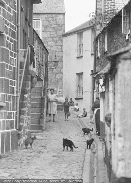 Photo of St Ives, Virgin Street, People And Cats 1927