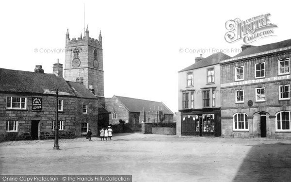 Photo of St Just in Penwith, Church and Market Place 1908