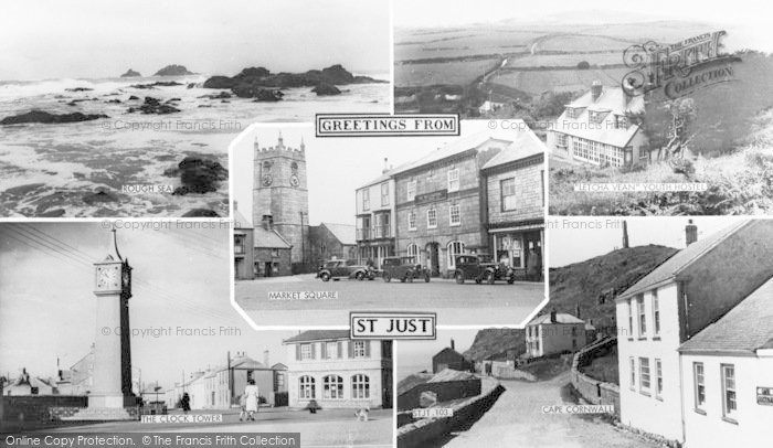 Photo of St Just In Penwith, Composite c.1955