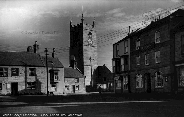 Photo of St Just In Penwith, Market Square And Church c.1950