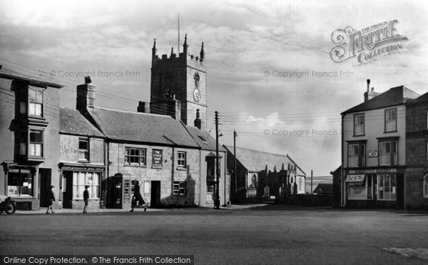 Photo of St Just In Penwith, Market Square And Church c.1950