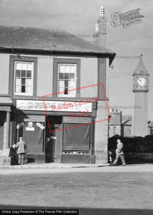 Photo of St Just In Penwith, The Co Op And Clock Tower c.1950