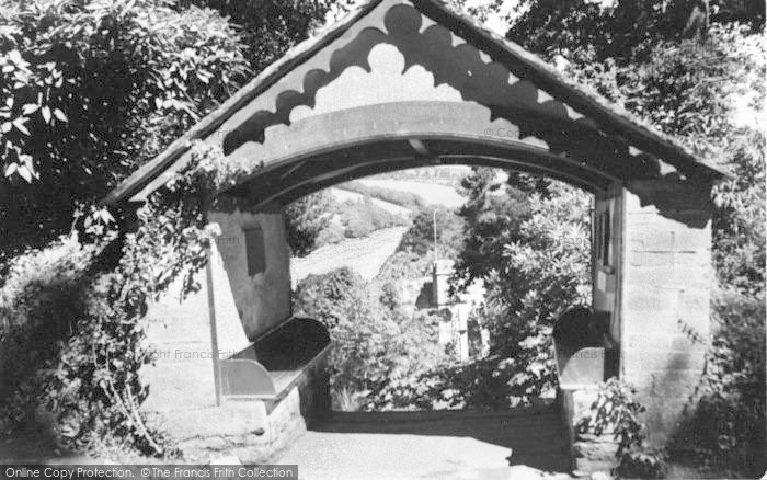 Photo of St Just In Roseland, The Lychgate And Church c.1955