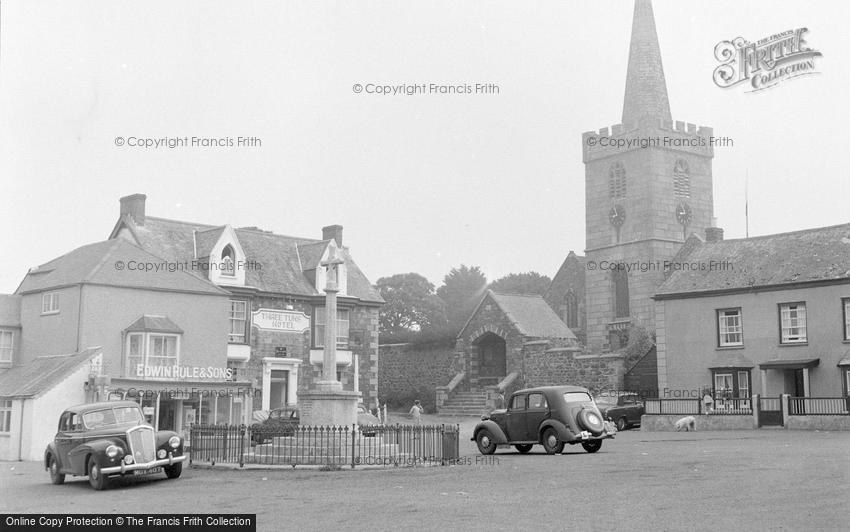 St Keverne, War Memorial and Church 1960