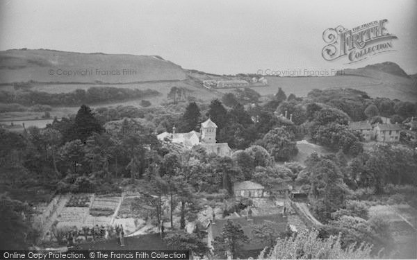 Photo of St Lawrence, St Rhadagund's, From The Downs c.1960